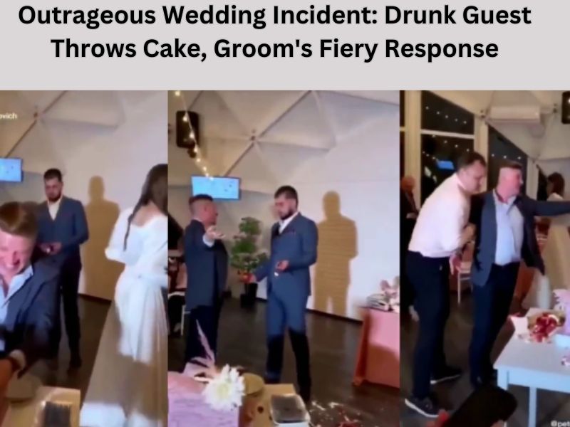 Read more about the article Outrageous Wedding Incident: Drunk Guest Throws Cake, Groom’s Fiery Response