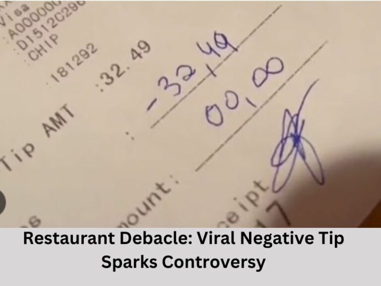 Restaurant Debacle: Viral Negative Tip Sparks Controversy